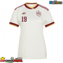 Camisa de Futebol Espanha Lamine Yamal #19 Equipamento Secundário Mulheres Mundo 2026 Manga Curta
